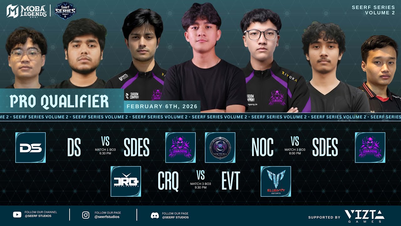 SEERF SERIES VOL. 2|| MOBA LEGENDS 5v5 || PRO QUALIFERS || DAY 7 || FT @GodLikeEsportss​ @S8ULGG​