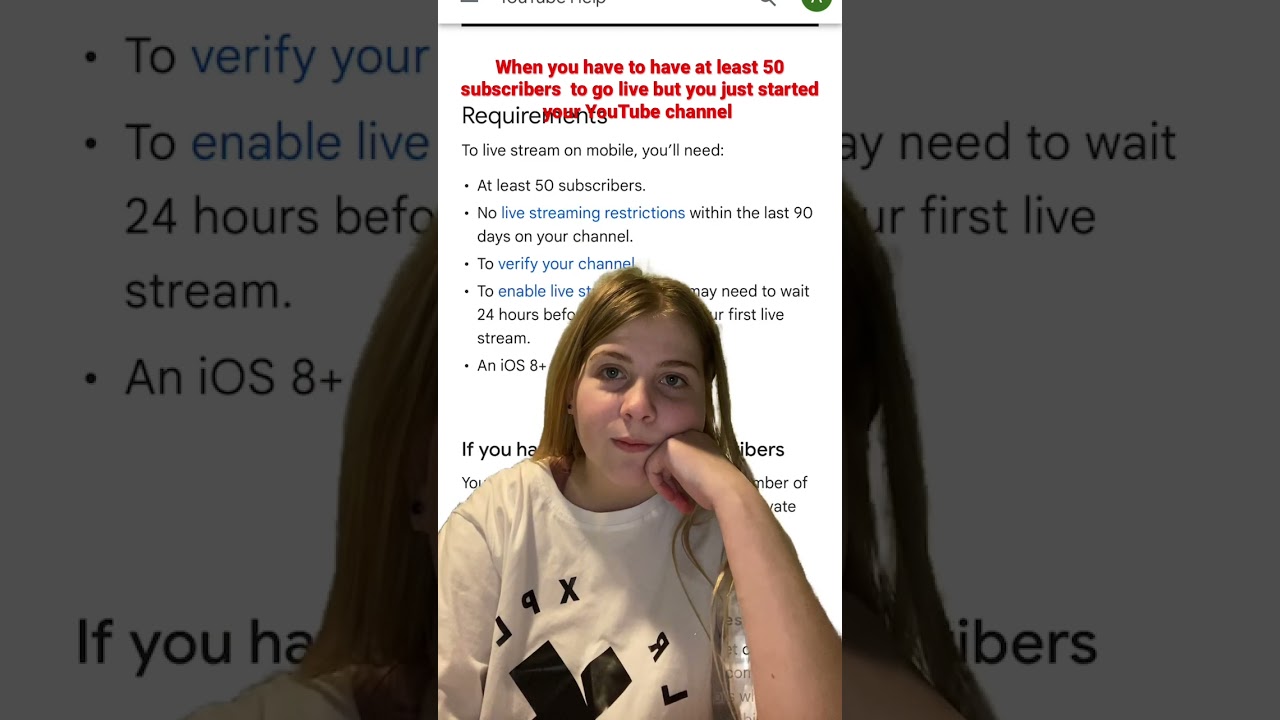 POV: do you have to have 50 subscribers to go live￼