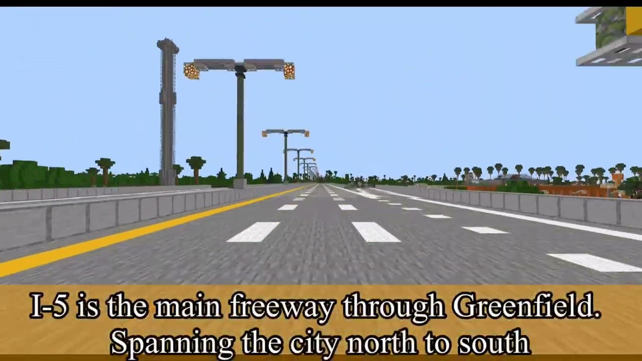 Minecraft Freeways - GIA to Downtown (Greenfield, CA)