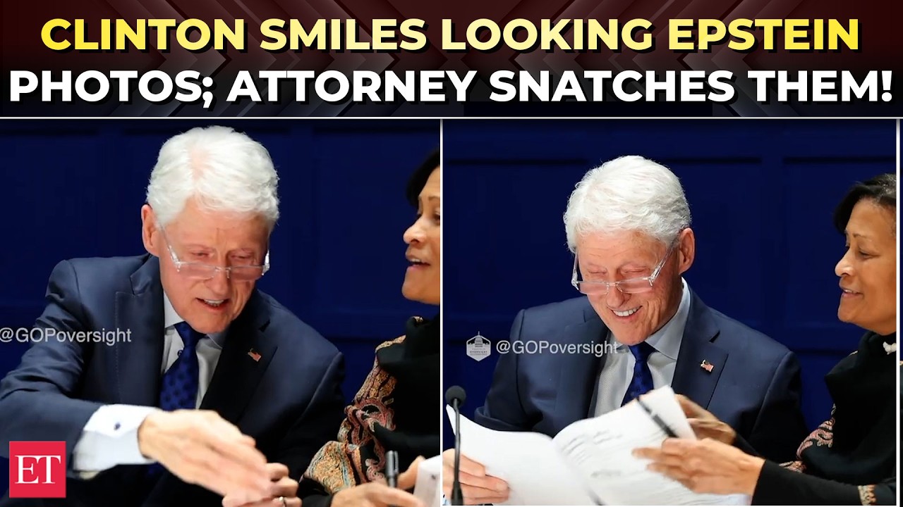 'You never had s** with any young woman?': Lawyer interrupts as Clinton laughs at Epstein images