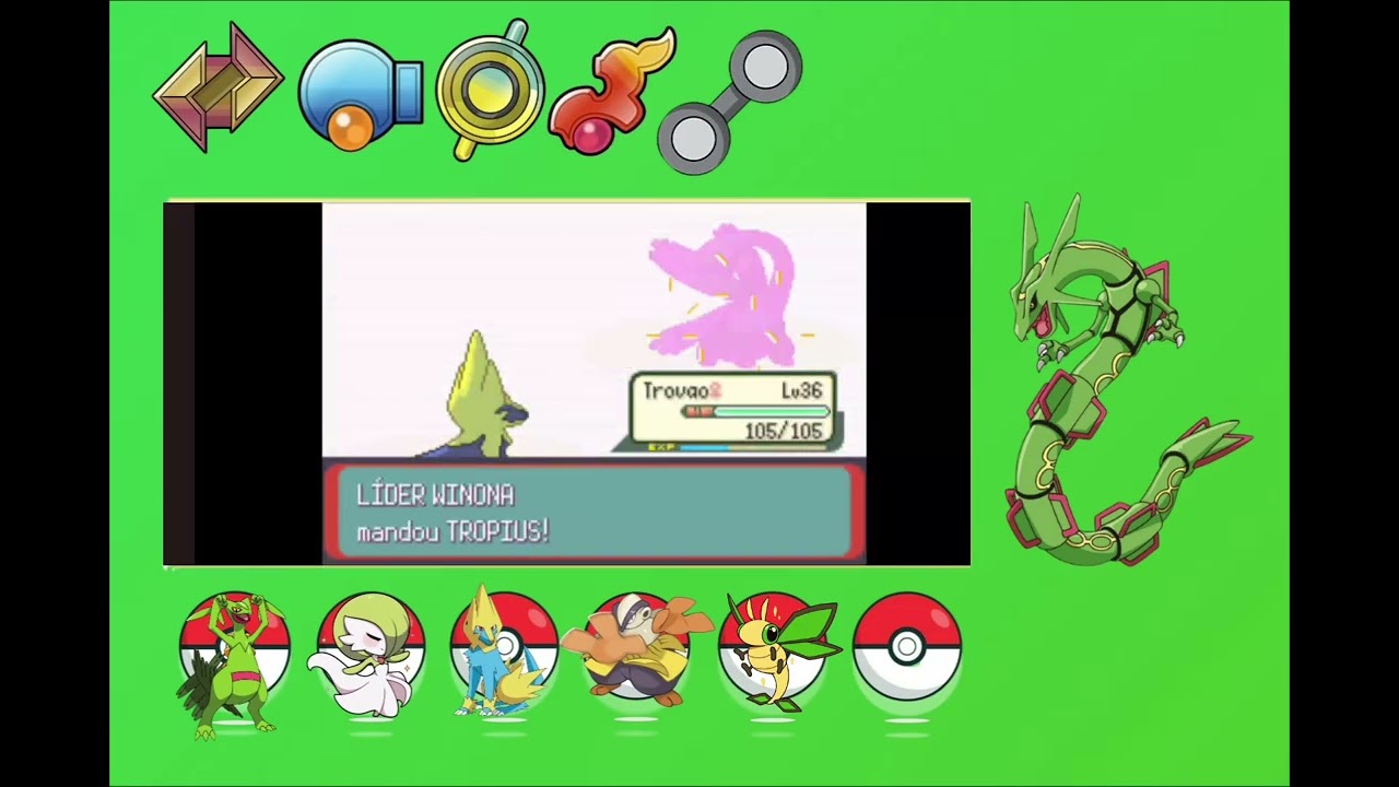 Pokémon Emerald EP 12 - Enfrentando o Ginásio voador.l