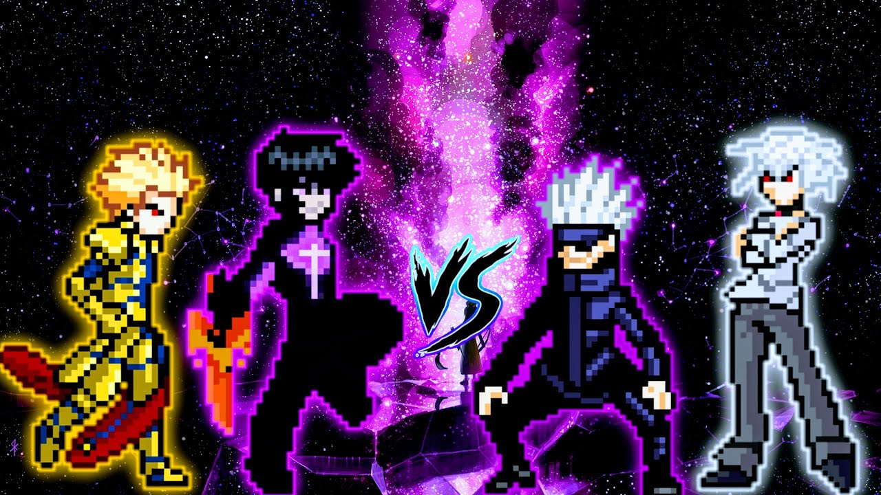 Sung Jin Woo OP & Gilgamesh OP VS Limitless Gojo  & Accelerator V2 OP in Jump Force Mugen