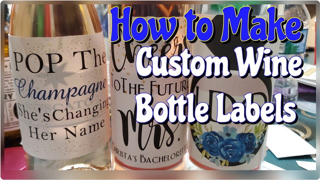 DIY Personalized WINE BOTTLE LABELS | With a Cricut | Sticker Paper | Custom Gifts | Bridal Party