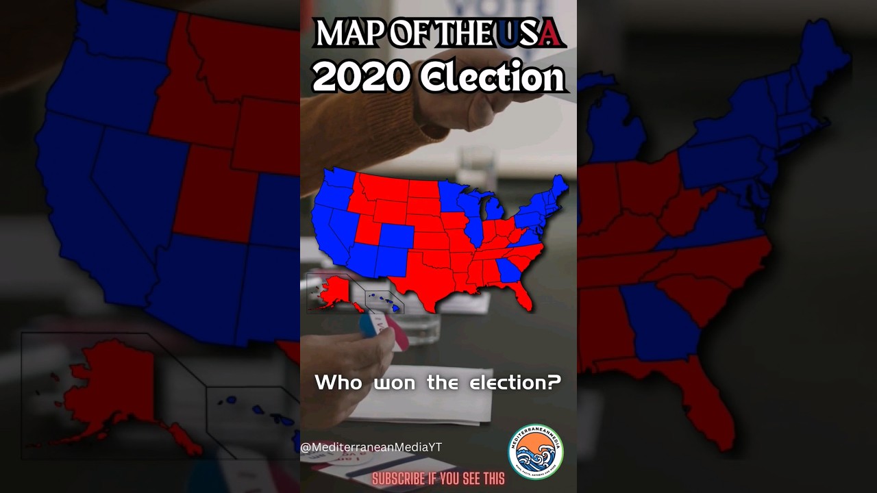 2020 Election map of the USA #subscribe #comment #viral #trending