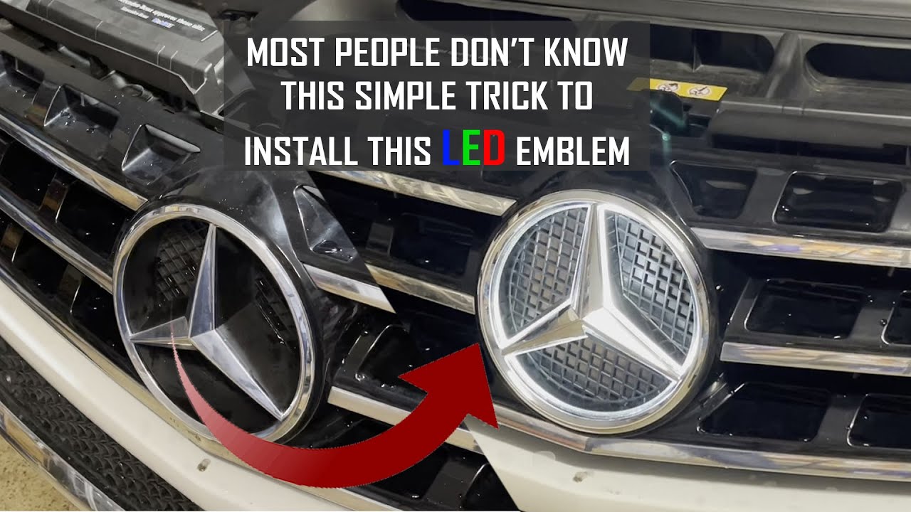 Mercedes Benz Star Sign LED Light Font Grill Emblem THE EASY WAY !!