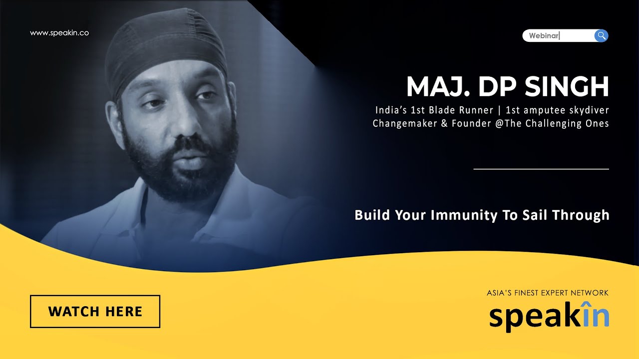 SpeakIn presents Managing Change with Major DP Singh