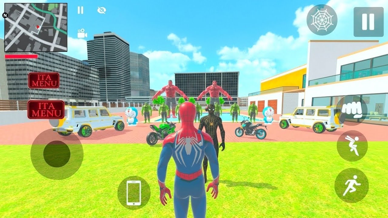 🎮😈Indian Theft Aura Simulator-2️⃣🏍️Bike2️⃣🚗Car & unlimited Hulk2️⃣🦸‍♂️Spider-Man 🤑-Android Gameplay🎮