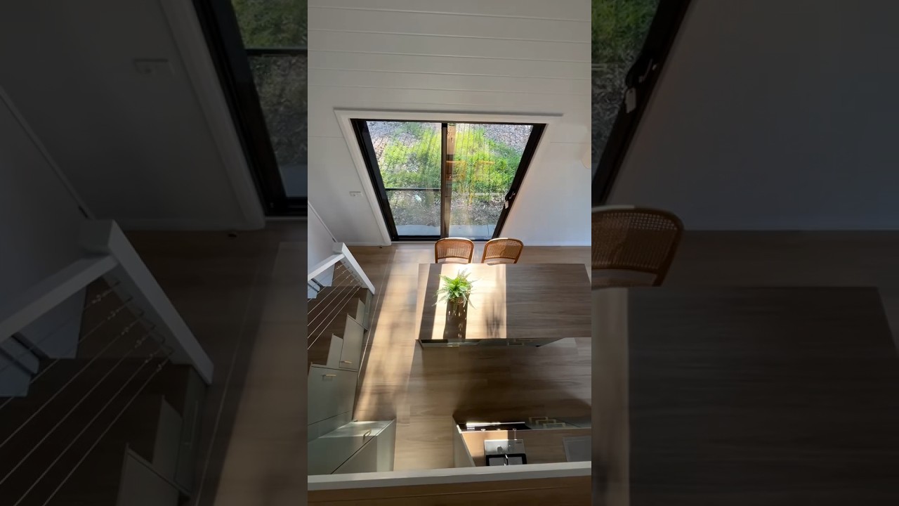Very beautiful home designs. This tiny house on wheels basically has 2 stories! Insane!! #tinyhouse