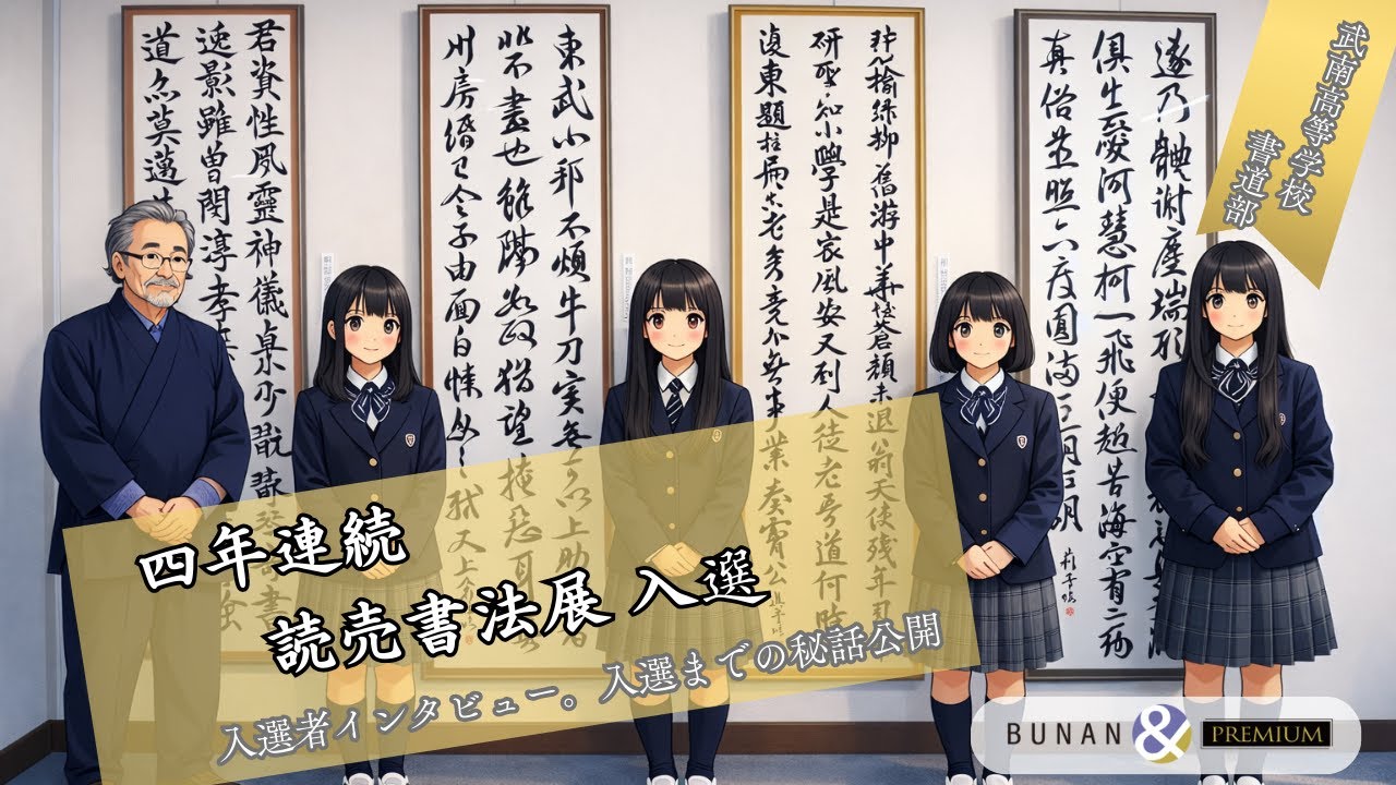 4年連続！読売書法展入選。入選した生徒にインタビュー