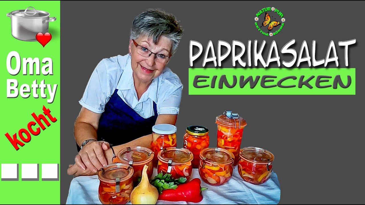 Paprikasalat  einwecken für den Winter