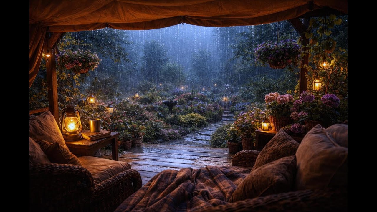 Relaxing Rain Sounds Tent ASMR | For Deep Sleep,Study,Relaxing