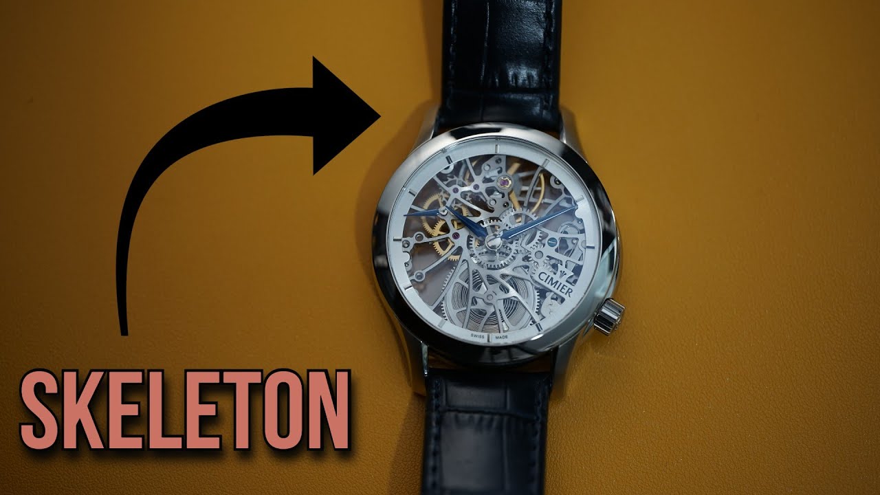 CIMIER Royal Skeleton Silver Swiss Made Skeletonized Manual Wind Watch