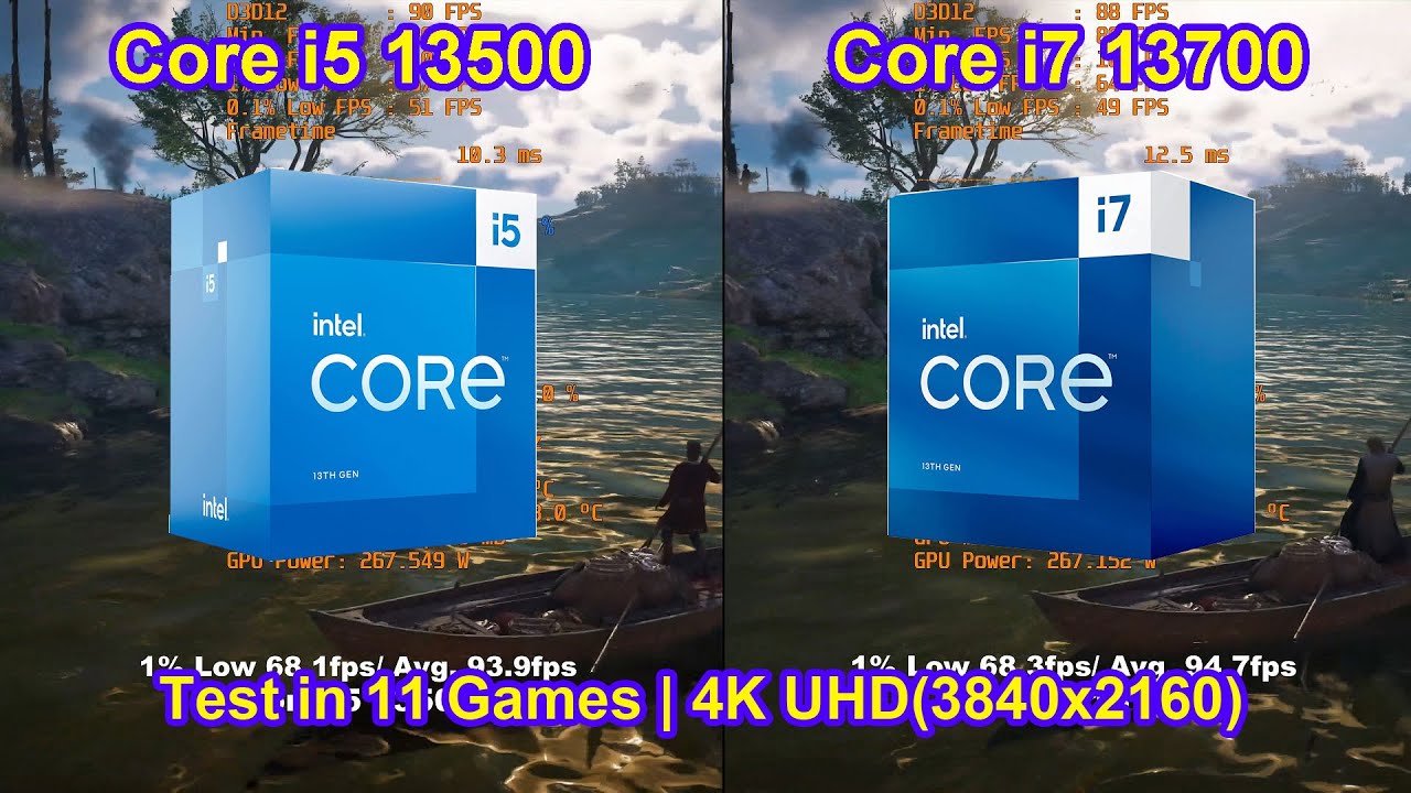 Core i5 13500 vs Core i7 13700 + NVIDIA GeForce RTX 4080 16GB - Test in 11 Games | 4K UHD(3840x2160)