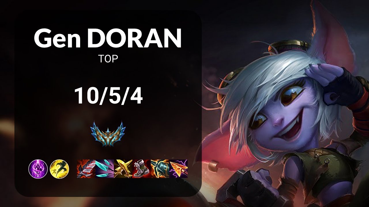 Gen Doran Tristana vs Jayce TOP - KR CHALLENGER Patch 14.4