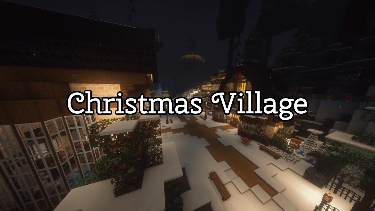 Christmas Village | Christmas music + Minecraft Ambience