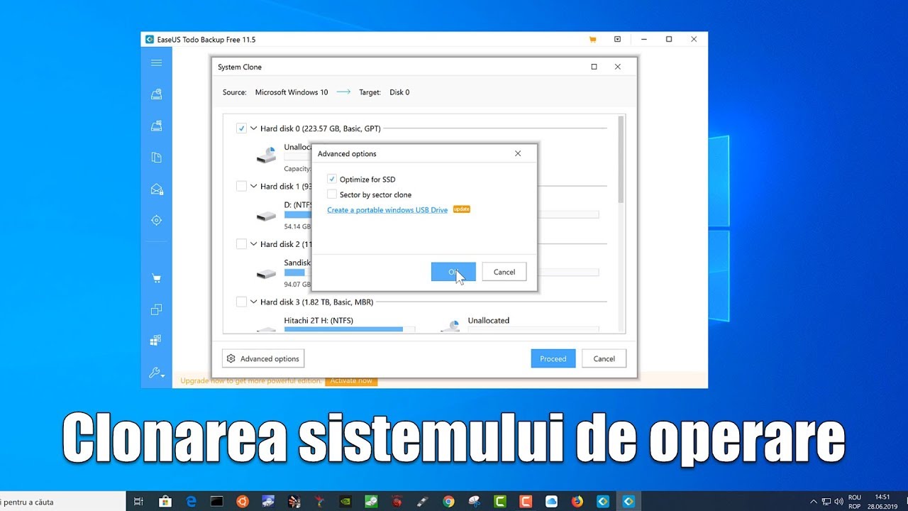 Mutare Windows pe un SSD nou (CLONARE)