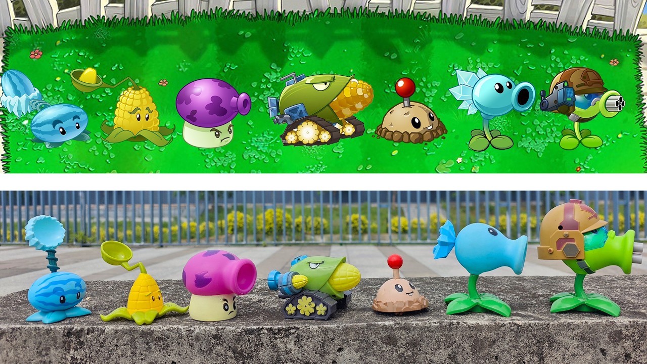 PLANTS VS ZOMBIES:GAME PLANTS VS TOY PLANTS (Crazy Little Cart).