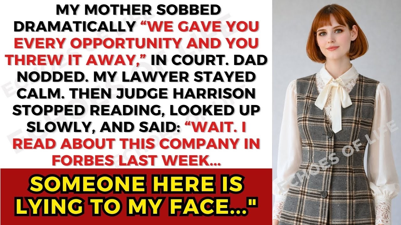 My Mother Sobbed Dramatically “We Gave You Every Opportunity And You Threw Away.”  Until The Judge…