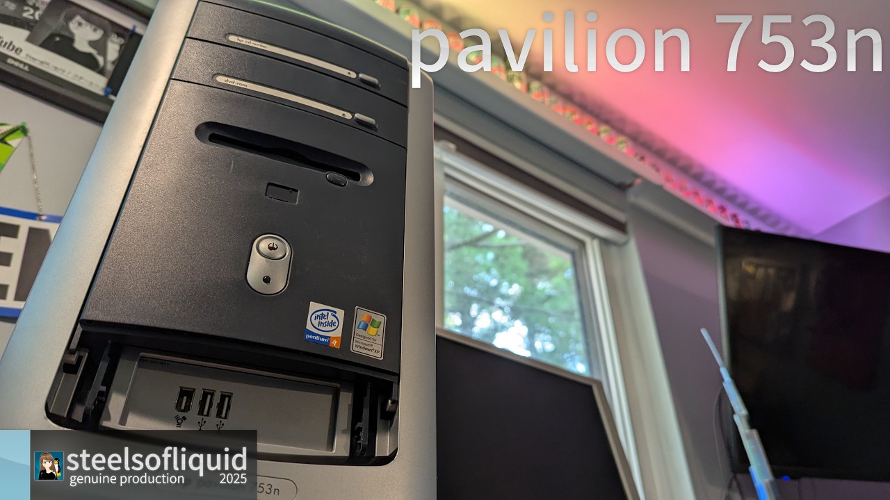 HP Pavilion 753n (2002): An example of the capacitor plague's legacy.
