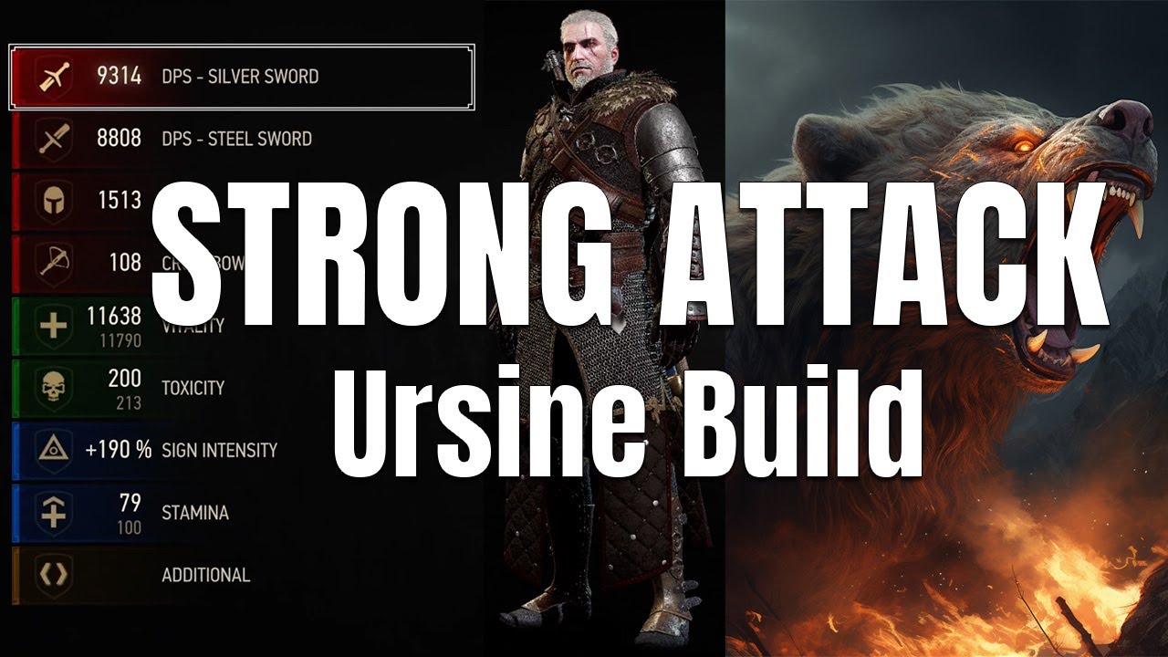 Witcher 3: Strong Attack Ursine Build (TOP 5 Series)