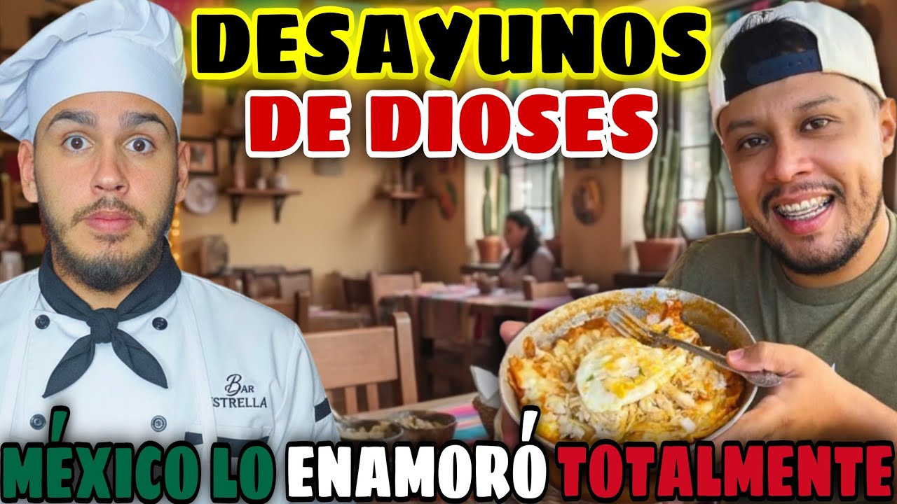 NICARAGUENSE🇳🇮 DESAYUNA🍲 *por 1ra vez* como un AUTÉNTICO MEXICANO🇲🇽 y ENLOQUECE😱 con los SABORES🍽
