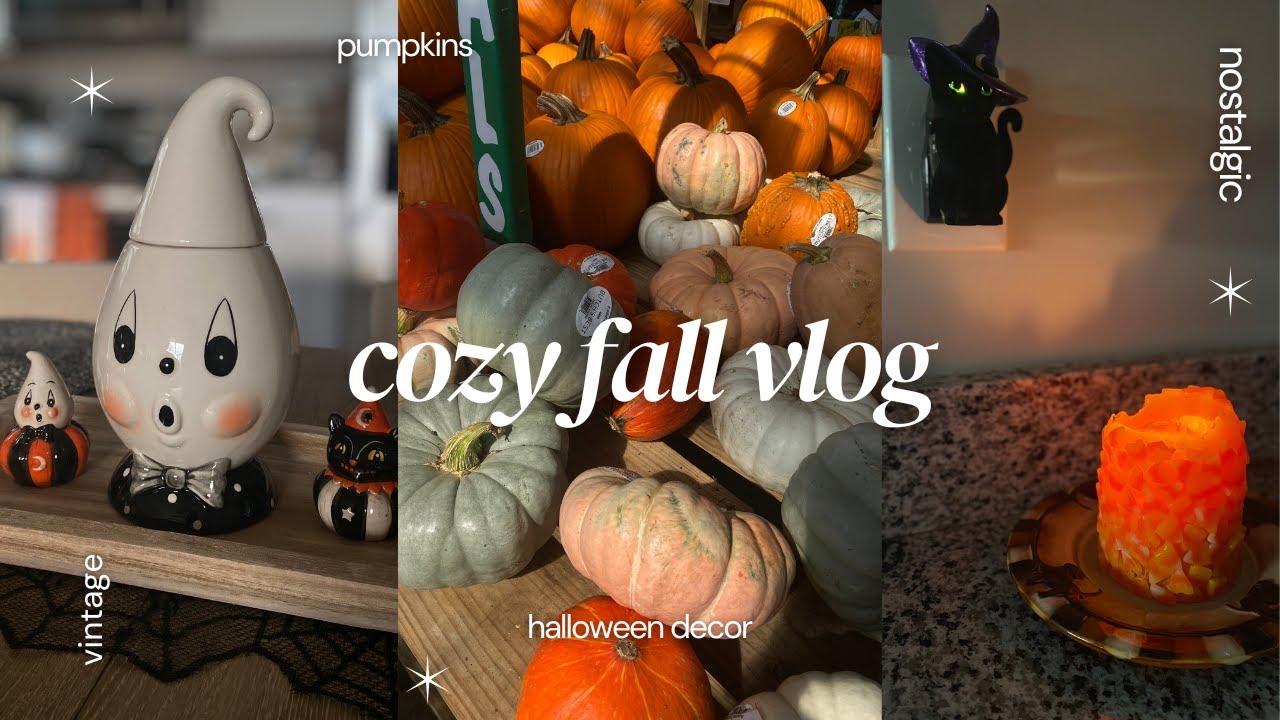 halloween decorate with me | cozy nostalgic vibes | fall vlog 2025 🍂🎃