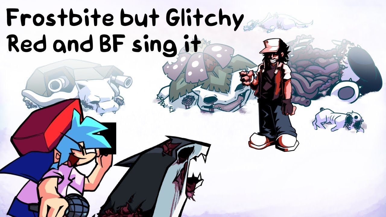 Frostbite But Glitchy Red And BF Sing It V2! (PLAYABLE) || FNF Hypno's Lullaby v2 Psych Modchart