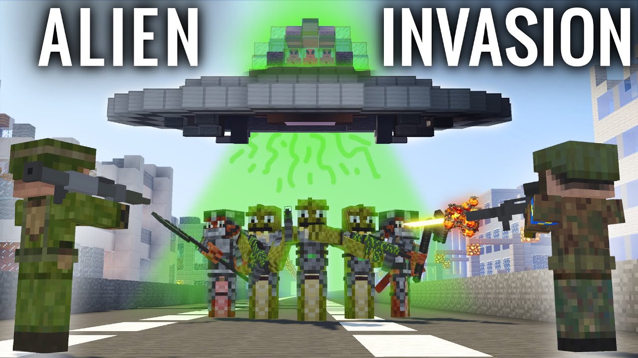 ALIEN INVASION in MINECRAFT | Battle of Earth