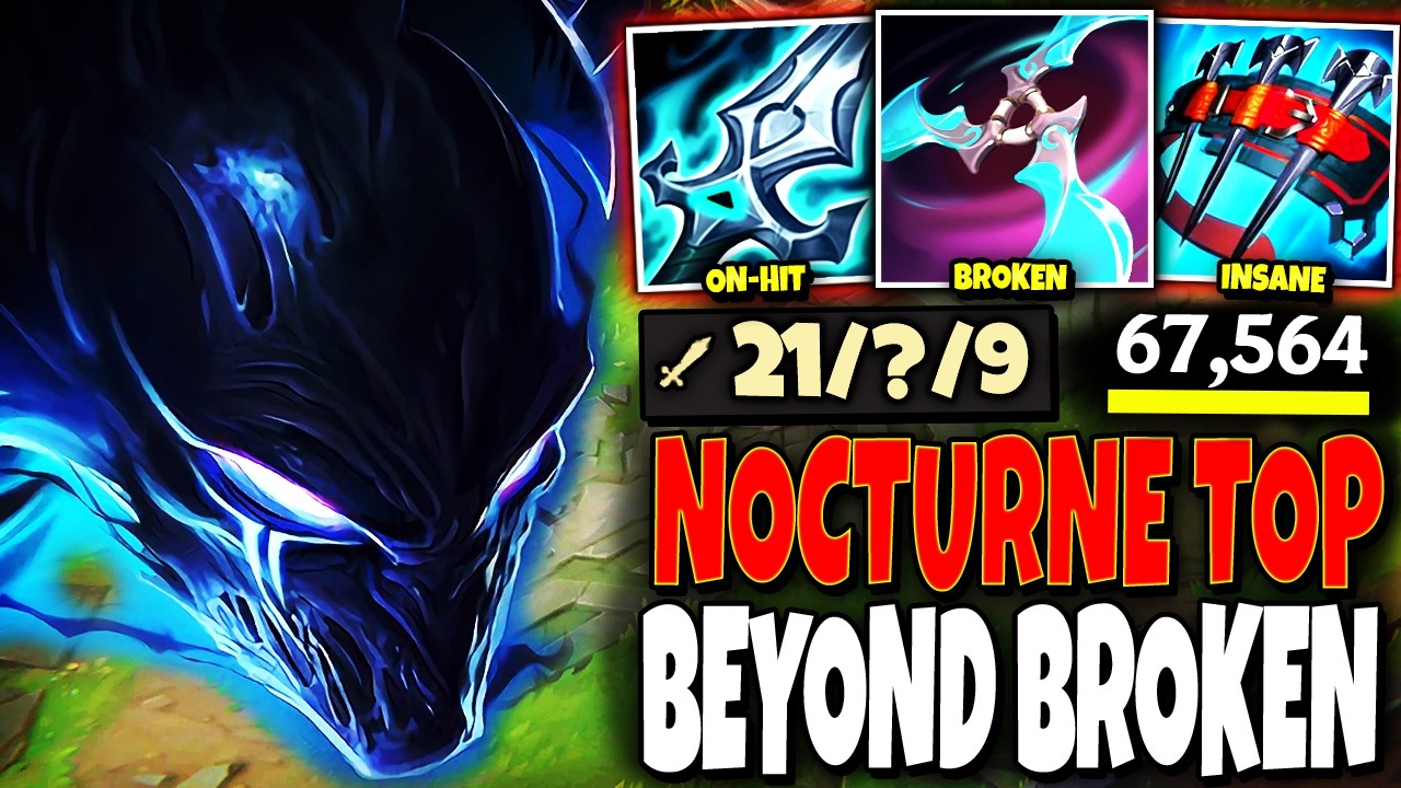 I Created the MOST OP NOCTURNE TOP Lane ON-HIT BUILD ~ THRE IS NO ESCAPE FROM THIS 🔥🔥 | s16 Gameplay