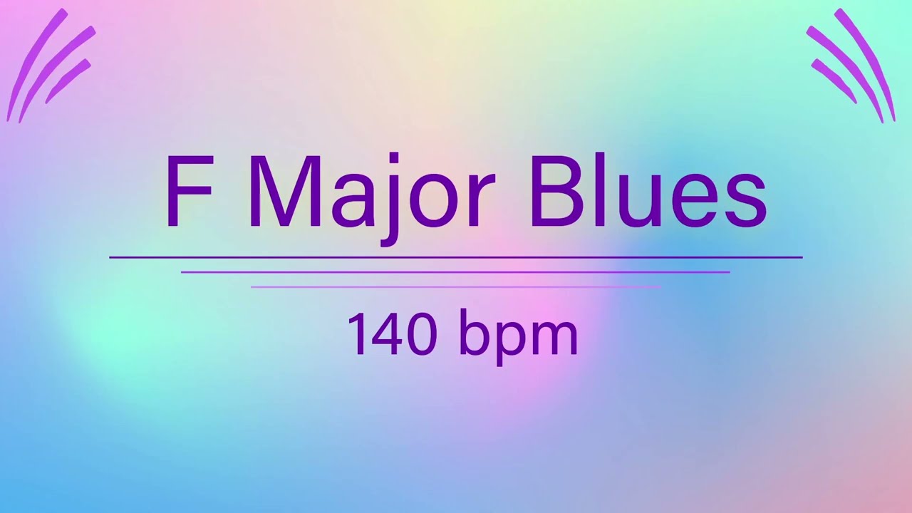 F Major Blues | 140 bpm | Jazz Swing | Play-Along Backing Track