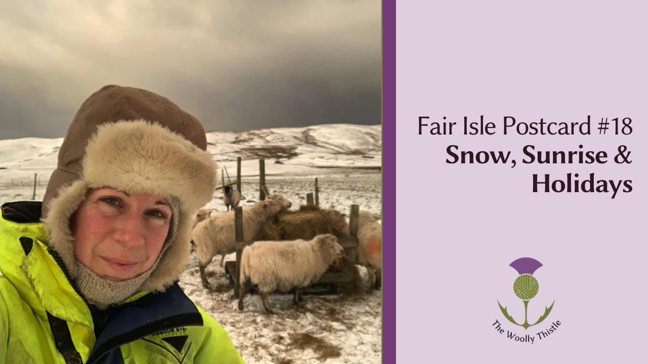 Fair Isle Poscard #18- Snow, Sunrise and Christmas on Fair Isle