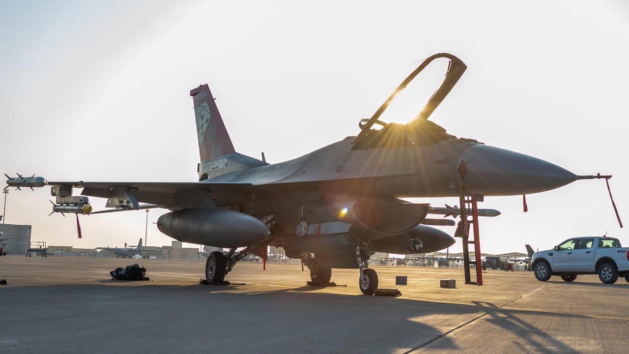 F-16 Fighting Falcons aircraft arrive at Prince Sultan Air Base, Kingdom of Saudi Arabia