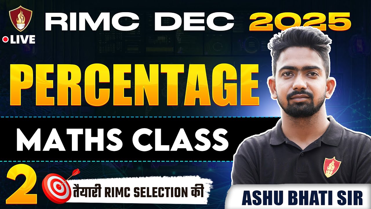 Maths Percentage | RIMC Coaching | Rashtriya Indian Military College Preparation