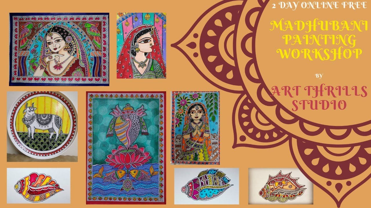 Madhubani Painting Workshop | Madhubani Art | Mithila Art | Easy Madhubani Painting