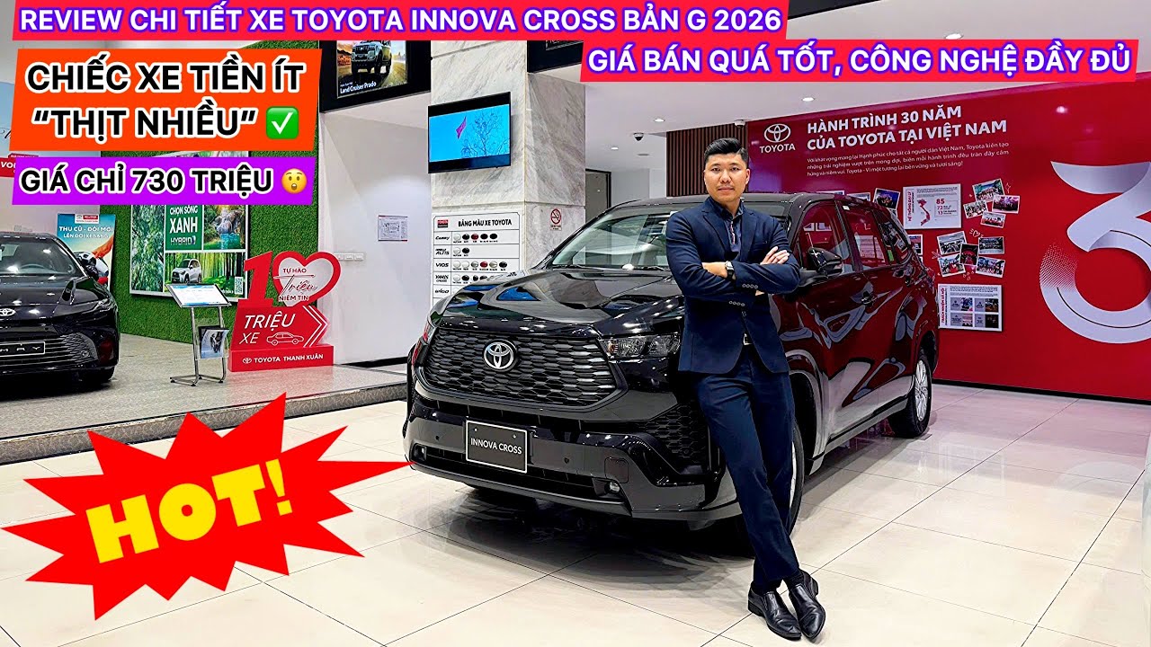 ✅REVIEW CHI TIẾT TOYOTA INNOVA CROSS G 2026 GIÁ 730 TRIỆU - CHIẾC XE 