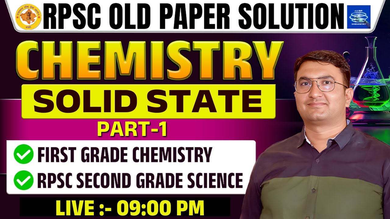 RPSC SOLID STATE | RPSC 1st & 2nd Grade & LabAssistant | SOLID STATE | #1