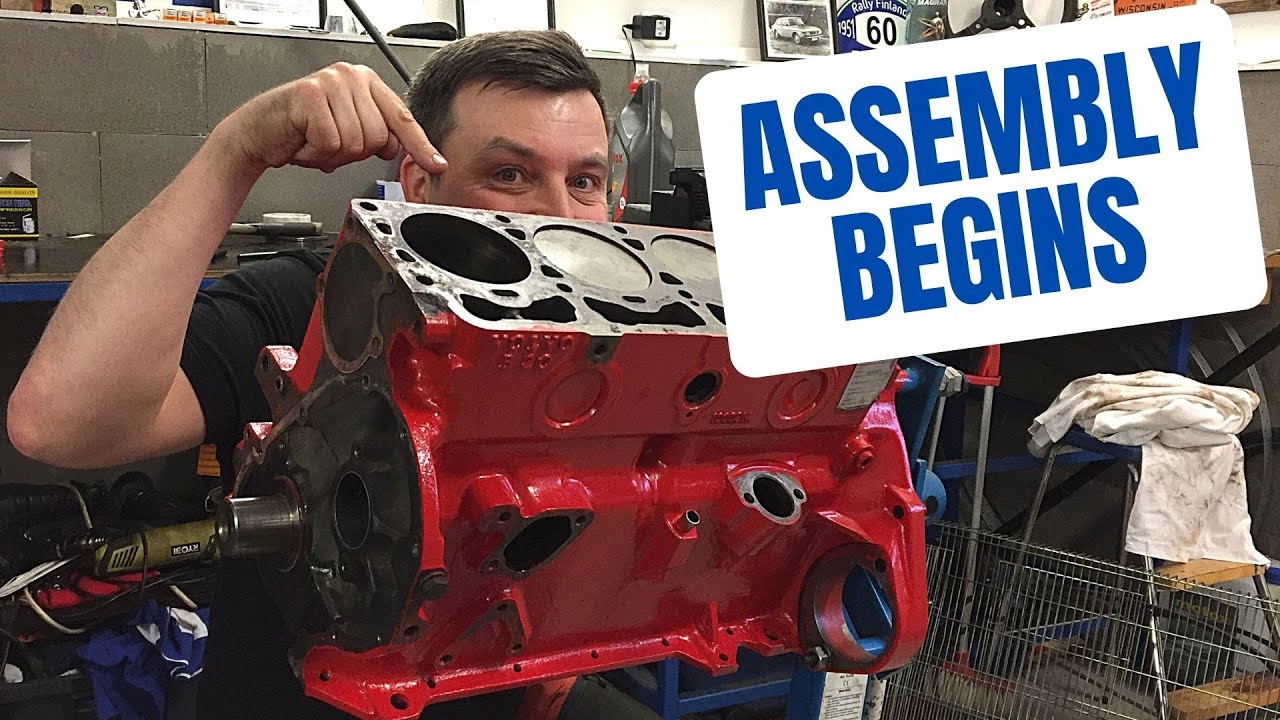 Volvo b20 crankshaft and pistons assembly | Engine project begins |