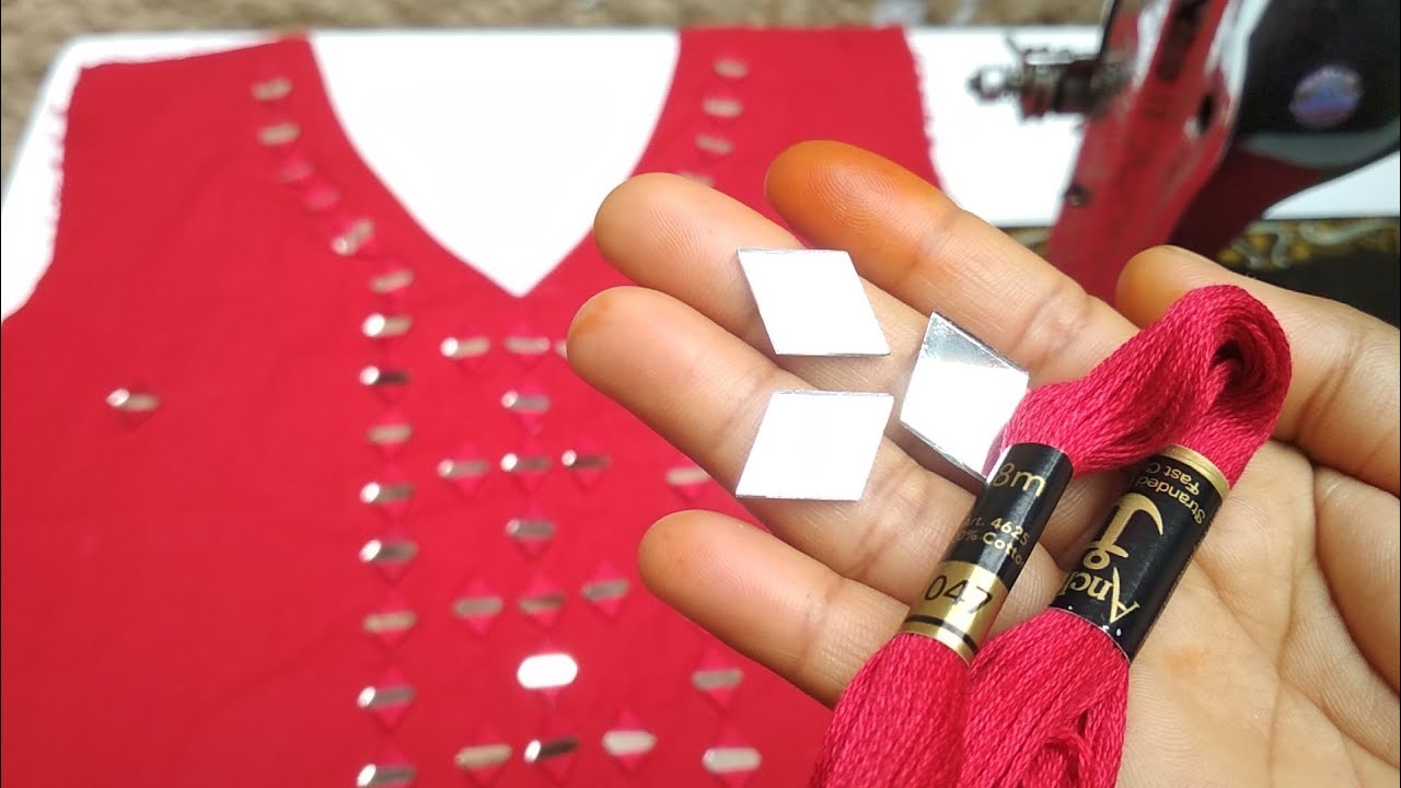 Mirror से बनाएं, simple कुर्ती में बेहद सुंदर और unique design, in easy way, BR fashion
