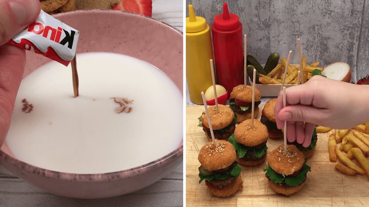 The Mini Mini Menu 🤩 Bacon Lollipops 🥓 Pancake Cereal Bowls 🥞 Babybel Sliders 🍔