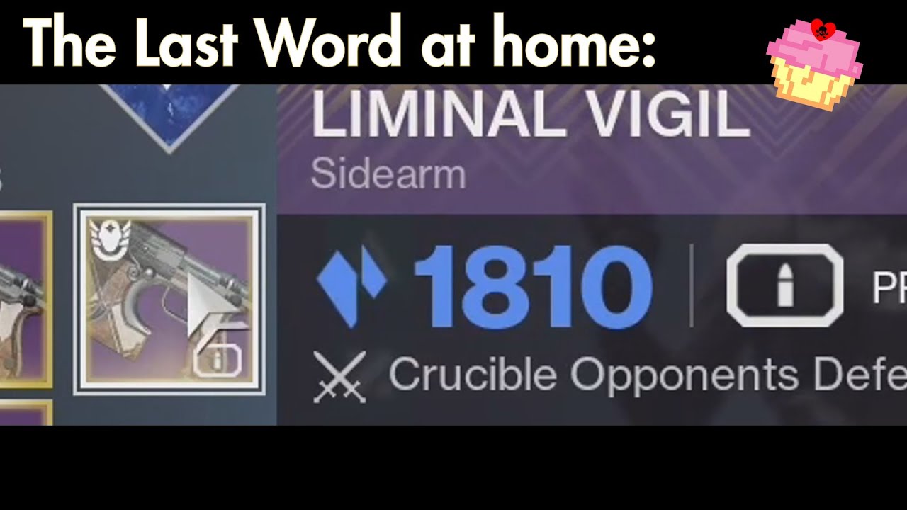 We already have The Last Word at home... (Liminal Vigil sidearm)