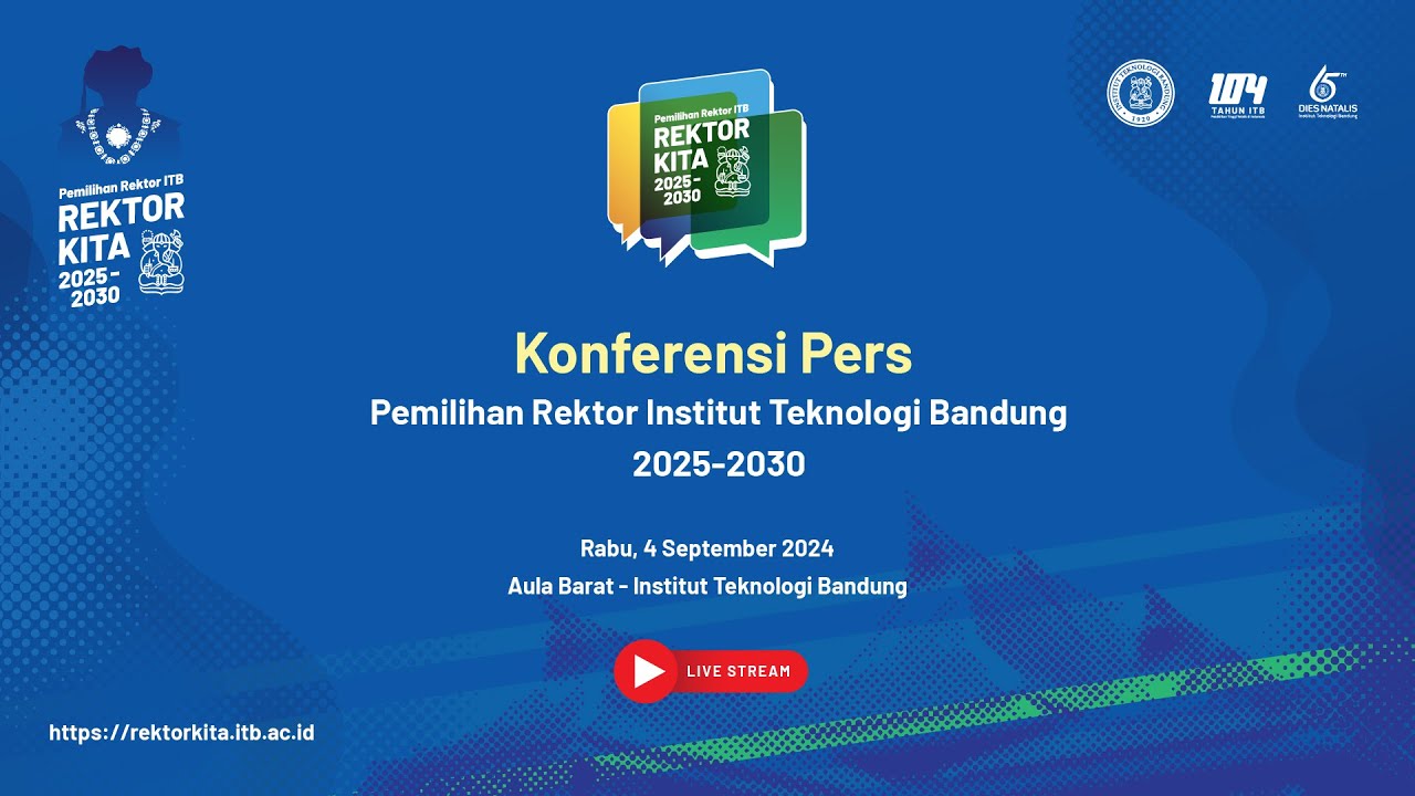 Konferensi Pers Pemilihan Rektor ITB Periode 2025-2030