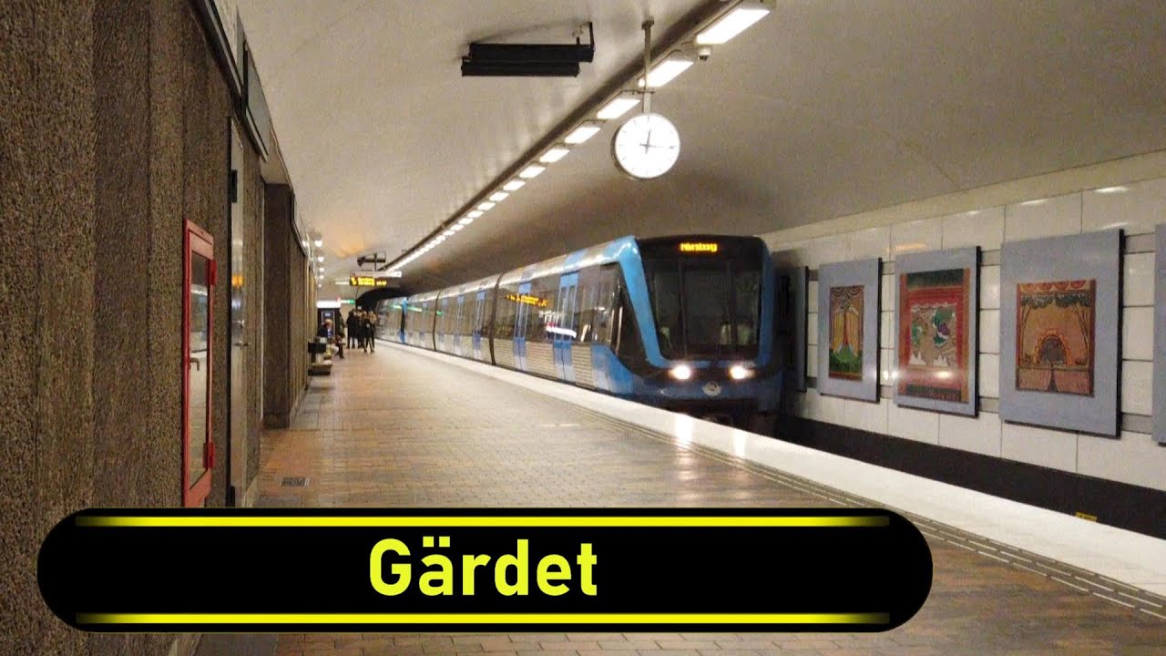 Metro | Tunnelbana Station Gärdet - Stockholm 🇸🇪 - Walkthrough 🚶