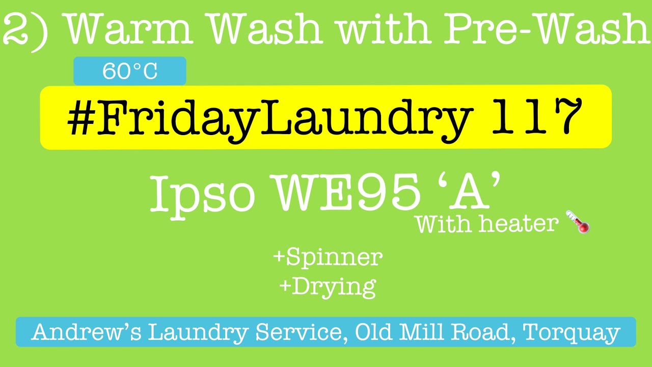 Ipso WE95A - Towels - 2) Warm Wash with Pre-Wash, Rare self heating model 60&deg;C +Peko #FridayLaundry