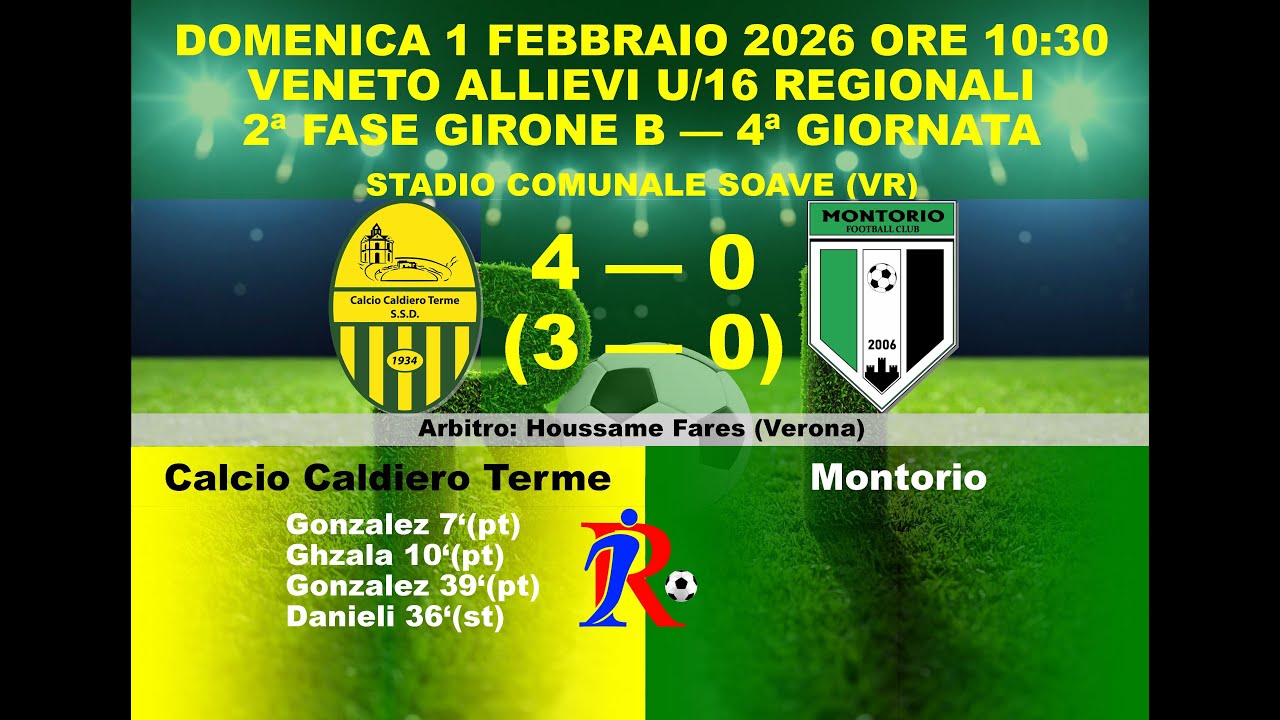 2026/02/01 🟡Calcio Caldiero Terme - 🟢Montorio