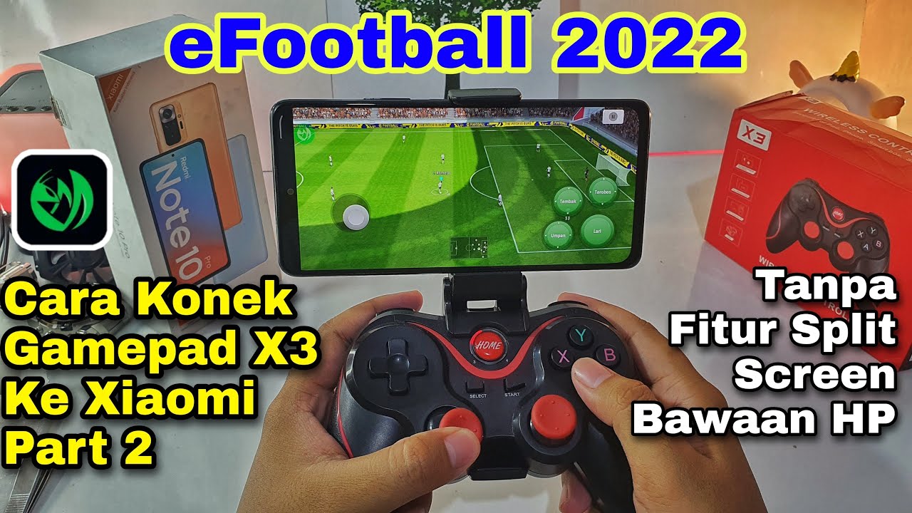Cara Setting GamePad X3 Part 2 Konek Ke Hp Xiaomi Tanpa PC & Split Screen | Test Redmi Note 10 Pro
