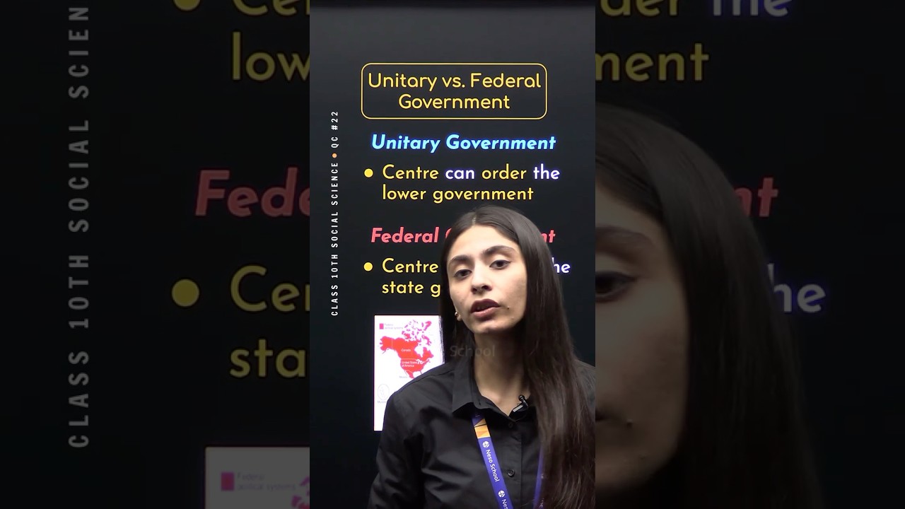Unitary vs. Federal Government #SocialScience #Civics #NesoSchool #QuickConcepts