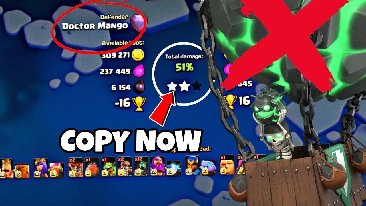 Anti 1 Star Best Mash-up Mania LavaLoon Base With Link | Th16 Legend Base With Link