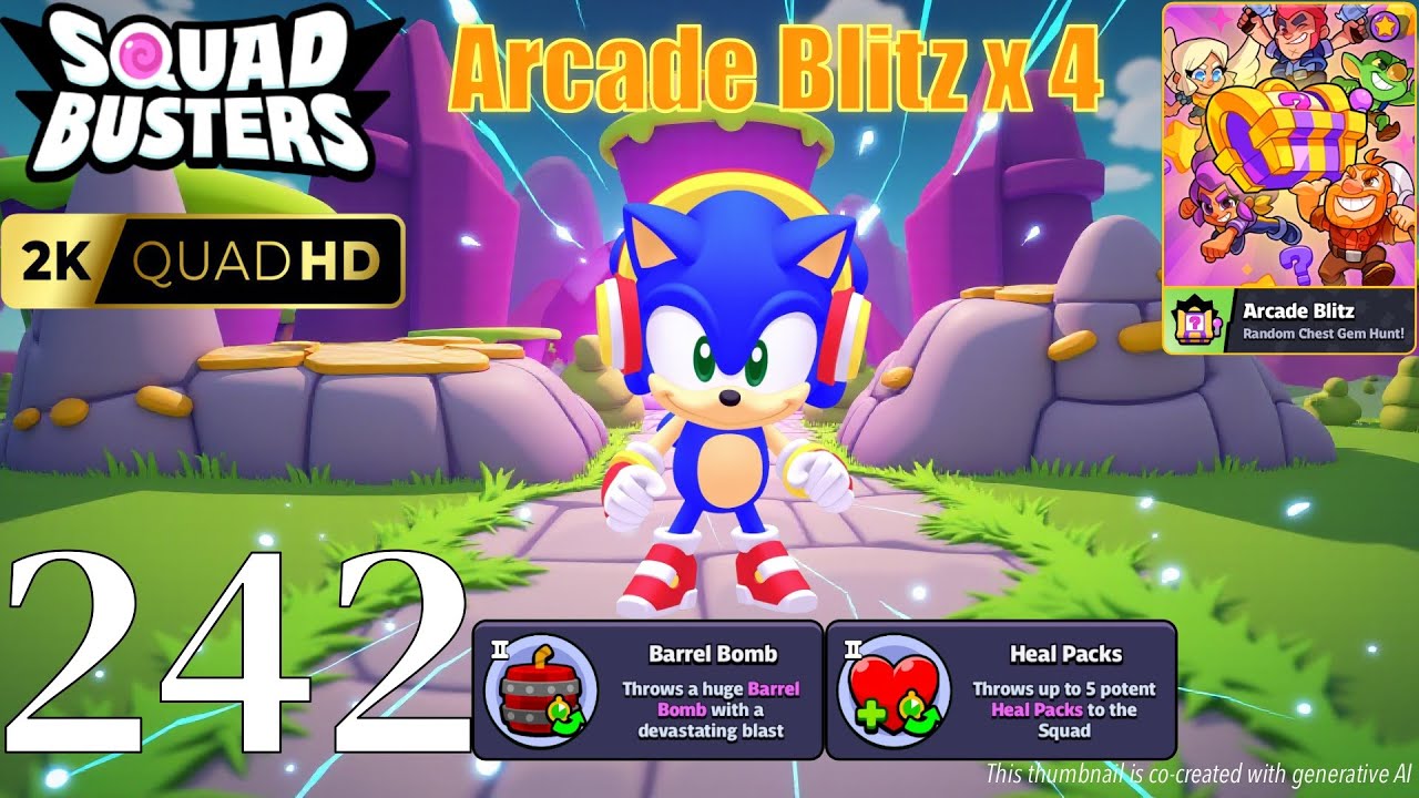 Squad Busters - Walkthrough Gameplay Part 242 - Sonic - Arcade Blitz x 4