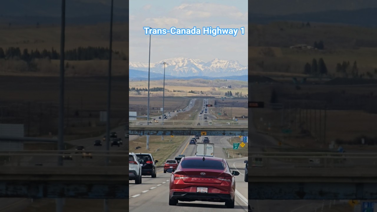 Trans-Canada Highway 1 Calgary to Banff. #shots #Banff