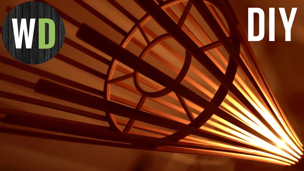 How to make a wooden lamp. How to woodworking.